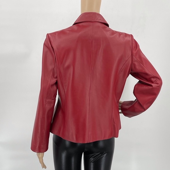 PRESTON & YORK RED LAMB SKIN JACKET - Picture 5 of 6